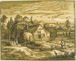 Landschaft mit einem Bauernhaus, aus Vier kleine Landschaften