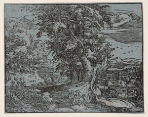Landschaft mit Schäferpaar