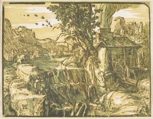 Landschaft mit einem Wasserfall, aus Vier Kleine Landschaften