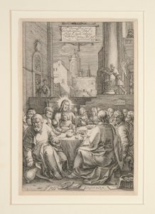 Das letzte Abendmahl, aus Die Passion, Nr. 1 in einer Serie von 12 Gravuren