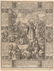 Levamen Onustrorum, Blatt 1 der Folge "Allegorien des christlichen Glaubens" von Hendrick Goltzius