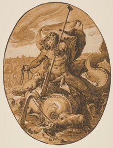 Oceanus, aus Die Gottheiten von Hendrick Goltzius