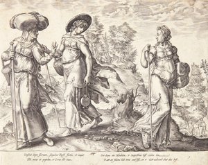 Orpa verlässt Ruth und Naomi von Hendrick Goltzius