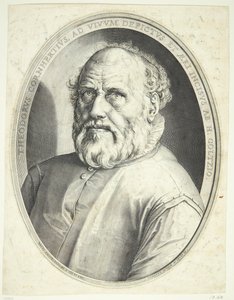 Porträt von Dirck Volkertsz Coornhert von Hendrick Goltzius