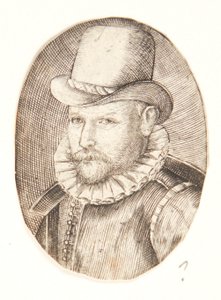 Porträt eines Mannes mit Hut, nach links gewandt von Hendrick Goltzius