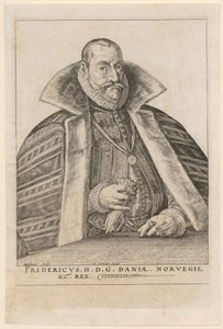 Porträt von Friedrich II., König von Dänemark und Norwegen von Hendrick Goltzius