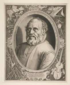 Porträt von Dirck Volckertszoon Coornhert (1522-1590) von Hendrick Goltzius