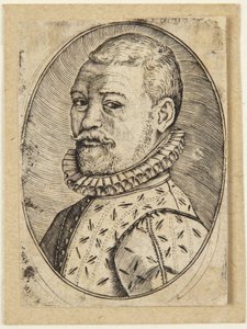 Porträt eines Mannes nach links gewandt von Hendrick Goltzius
