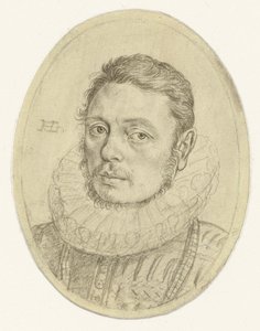 Porträt von Pieter Dircksz. Hasselaer (?) von Hendrick Goltzius