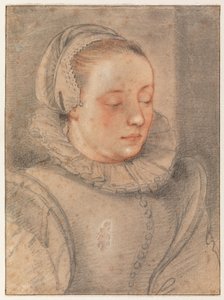 Porträt einer jungen Frau von Hendrick Goltzius