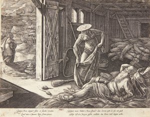 Rut und Boas auf der Tenne von Hendrick Goltzius