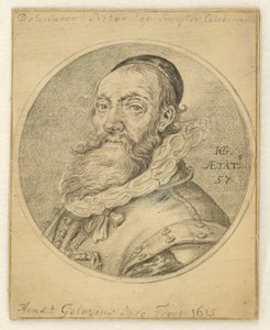 Selbstbildnis. Rund im Rechteck von Hendrick Goltzius