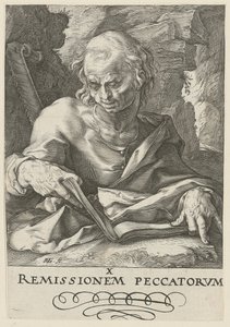 Simon, Blatt 11 der Folge "Christus, die zwölf Apostel und Paulus" von Hendrick Goltzius