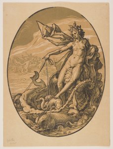 Tethys, aus Die Gottheiten von Hendrick Goltzius