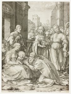 Die Anbetung der Könige, Tafel fünf aus Die Geburt und das frühe Leben Christi