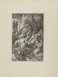 Die Grablegung, Platte elf aus Die Passion Christi von Hendrick Goltzius