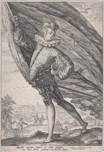 Der große Fahnenträger von Hendrick Goltzius