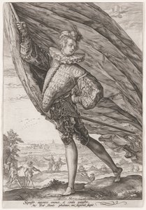 Der große Fahnenträger von Hendrick Goltzius