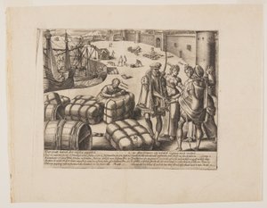 Der unwissende Notar, aus Litis Abusus (Die Missbräuche des Gesetzes) von Hendrick Goltzius