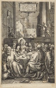 Das letzte Abendmahl von Hendrick Goltzius