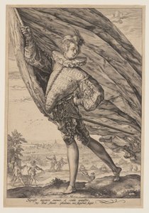 Der Fahnenträger von Hendrick Goltzius