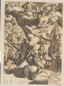 Die Hochzeit von Amor und Psyche von Hendrick Goltzius