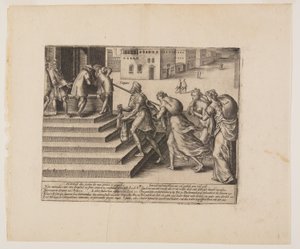 Ungerechte Justiz, aus Litis Abusus (Die Missbräuche des Gesetzes) von Hendrick Goltzius