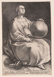 Urania, die Muse der Astronomie, aus Die neun Musen von Hendrick Goltzius