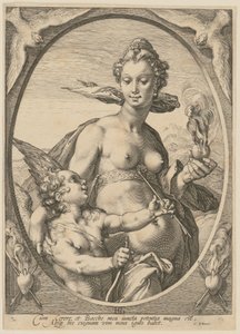Venus und Amor, Blatt 2 der Folge "Bacchus, Venus und Ceres"