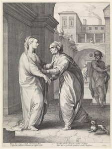 Heimsuchung, Maria und ihre Cousine Elisabet von Hendrick Goltzius