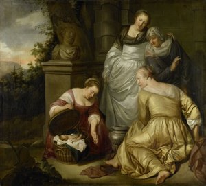 Erichthonius wird von den Töchtern des Cecrops gefunden