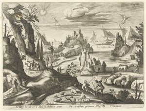 Landschaft mit dem Sturz des Ikarus von Hendrick Hondius (I)