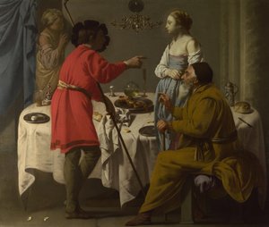 Jakob tadelt Laban, weil er ihm Leah anstelle von Rachel gegeben hat, 1627