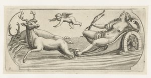 Diana mit Pfeil und Bogen (Neues Buch der Götter und Göttinnen des Meeres) von Hendrick de Keyser (I)