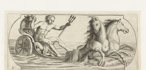 Neptun auf einem Streitwagen (Nouveau Livre des Dieux et Deeßes De la Marine) von Hendrick de Keyser (I)
