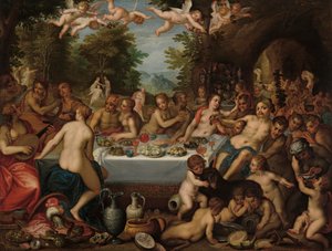 Göttermahl – Hochzeit von Bacchus und Ariadne (Kopie nach) von Hendrick van Balen der Ältere