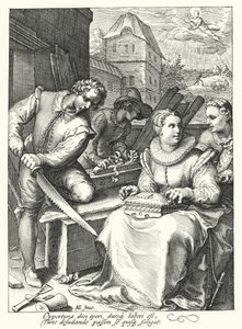 Mittag (Gravur) von Hendrik (after) Goltzius
