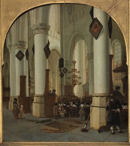 Ansicht der St.-Bavo-Kirche in Haarlem während der Messe, 1666 von Hendrik Cornelisz. van Vliet