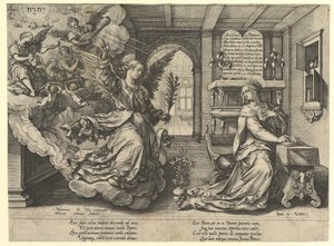 Verkündigung, 1594 von Hendrik Goltzius
