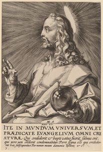 Christus als Salvator Mundi von Hendrik Goltzius