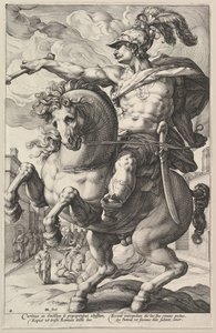 Marcus Curtius, aus der Serie Die römischen Helden, 1586