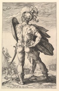Marcus Valerius, aus der Serie Die römischen Helden, 1586 von Hendrik Goltzius
