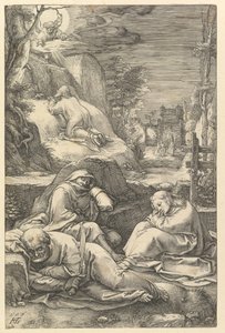 Die Agonie im Garten, aus Die Passion Christi, 1597 von Hendrik Goltzius