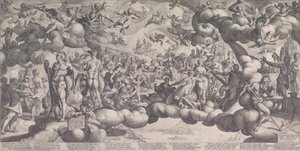Das Fest der Götter bei der Hochzeit von Amor und Psyche, 1587 von Hendrik Goltzius