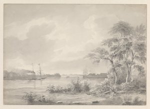 Fort Zeelandia gesehen beim Befahren des Flusses Suriname