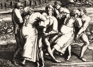 Tanzwut, Straßburg, Elsass, 1518 von Hendrik I Hondius