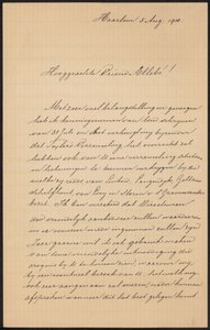 Brief an August Allebé