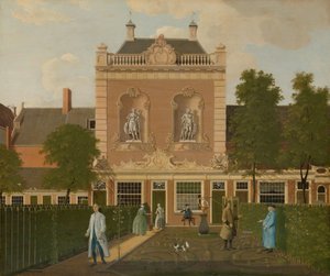 Der Garten und das Kutschenhaus der Keizersgracht 524 in Amsterdam von Hendrik Keun