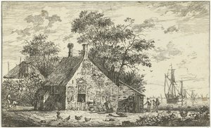 Bauernhof an einem Fluss