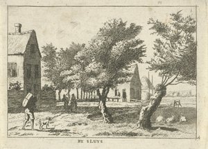 Reisender bei einem Dorf von Hendrik Roosing